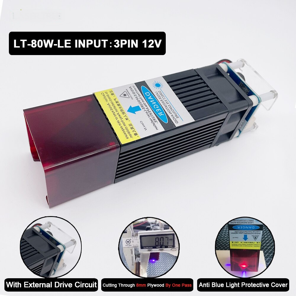 (image for) Laser Module Head 450nm Blue for Engraving Machine Cutting 80W